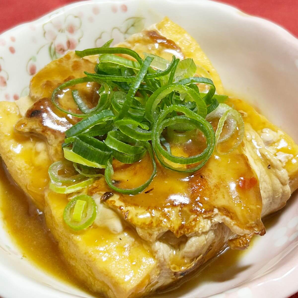 肉巻き厚揚げ 味噌風味